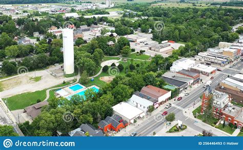 Aerial Of Aylmer Ontario Canada On A Fine Day Stock Image Image Of