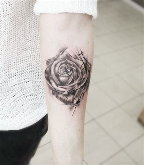 Forearm tattoos are getting popularity in boys and girls. 40+ Blackwork Rose Tattoos You'll Instantly Love - TattooBlend