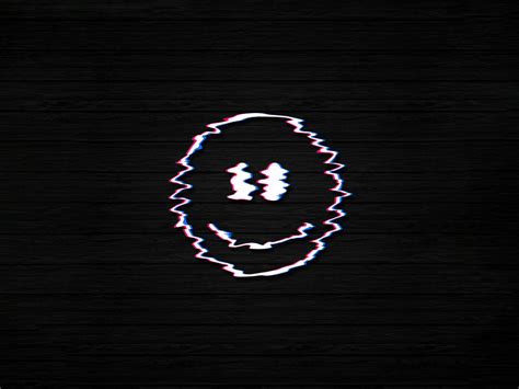 1024x768 Smiley Glitch Dark Black 1024x768 Resolution Wallpaper Hd