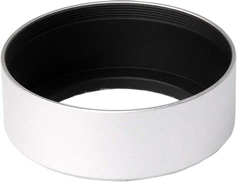 Fotasy 49mm Silver Metal Screw In Lens Hood For Sony E