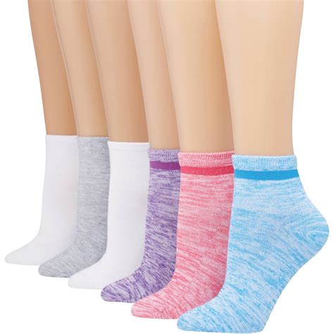 Womens Comfortblend Lightweight Ankle Socks 6 Pack Walmart Inventory Checker Brickseek