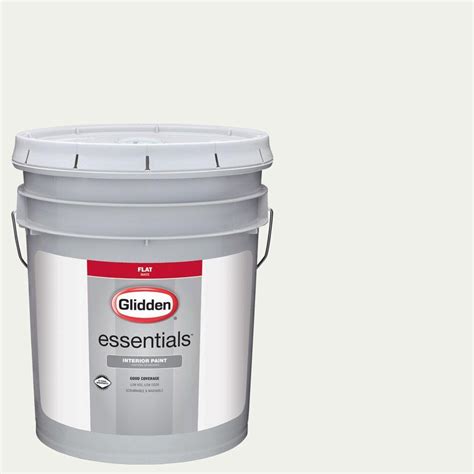 Glidden® total™ interior and exterior paints provide excellent, durable coverage and will hold up to whatever life throws at it. Glidden Essentials 5 gal. #HDGY56 White On White Flat ...