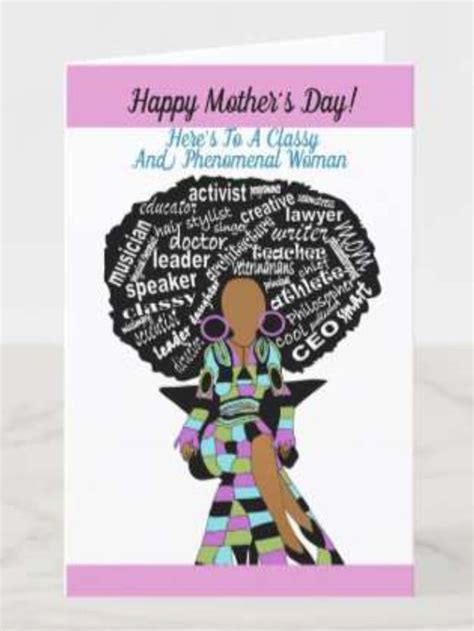 Phenomenal African American Mothers Day Card In 2021