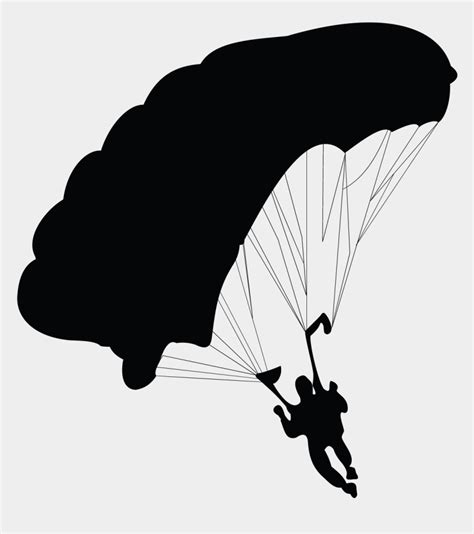 Parachuting Clip Art Transprent Parachute Man Silhouette Png