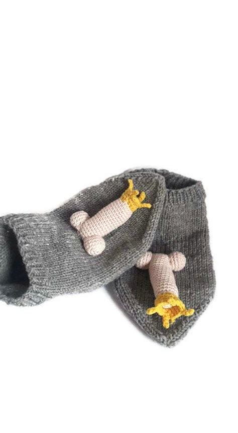 Knit Penis Slippers Dick Socks Erotic Socks Crochet Adult Etsy