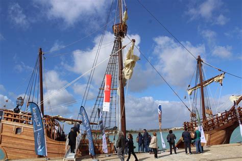 unas 3 000 personas visitan la réplica de la nao santa maría durante la jornada de puerta abiertas