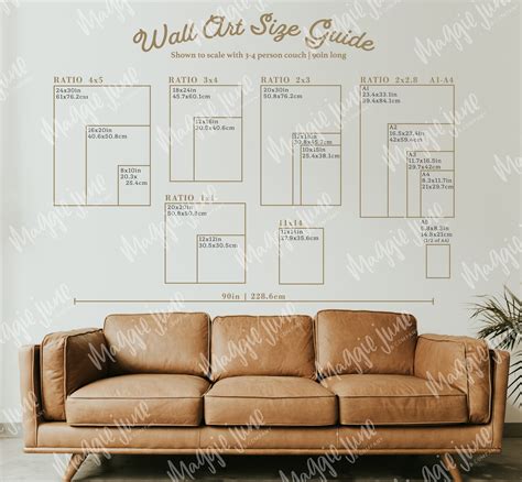 Wall Art Size Guide Printable Image Size Guide For Download Now Etsy Uk