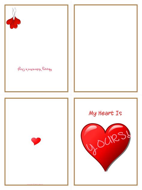 free printable folding valentine cards printable templates