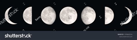 Vector Realstic Illustration Of Different Moon Phases Ad Sponsored