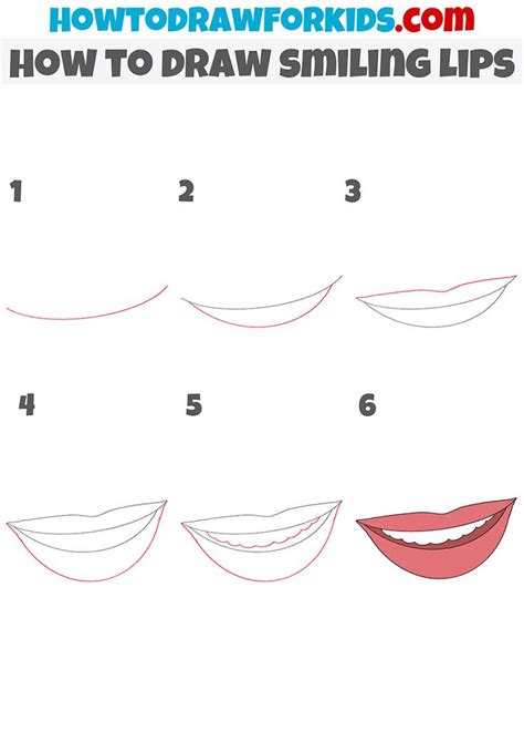 How To Draw Smiling Lips Lips Drawing Drawings Mouth Drawing