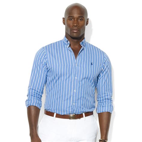 Ralph Lauren Classic Fit Long Sleeve Multistriped Poplin Sport Shirt In