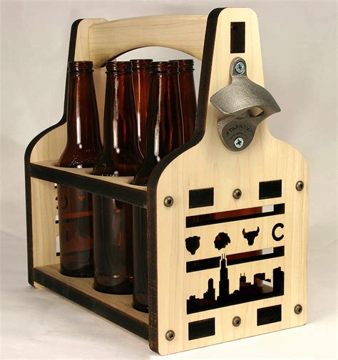 Chicago Sports Wood Beer Caddy G3 Studios