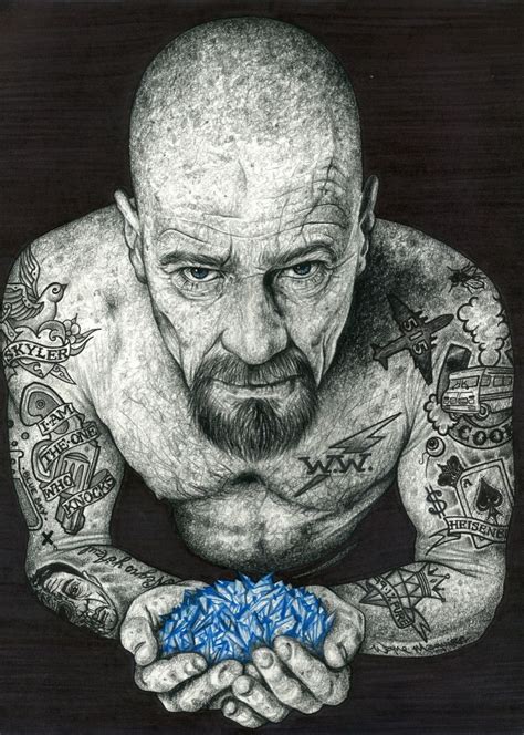 Heisenberg Inked By Wayne Maguire Metal Posters Displate Breaking Bad Tattoo Tatouage