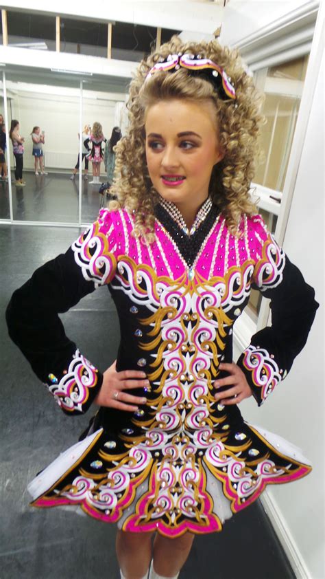 Close Up To Show The Use Of Crystals To Complete The Look Irish Dancing Dresses Irish Dance