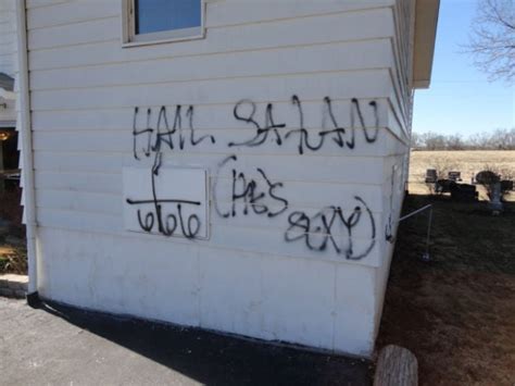 Hail Satan Hes Sexy Graffiti Has Madison County Authorities
