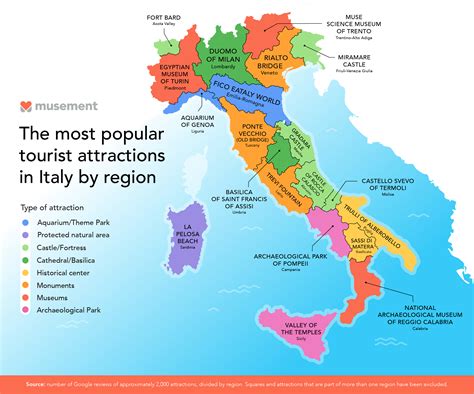 Italy Map With Tourist Attractions When Do We Spring Forward In