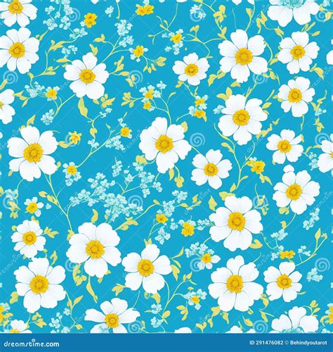 Cute Floral Pattern In The Small Flowers Seamless Vector Texture Stock