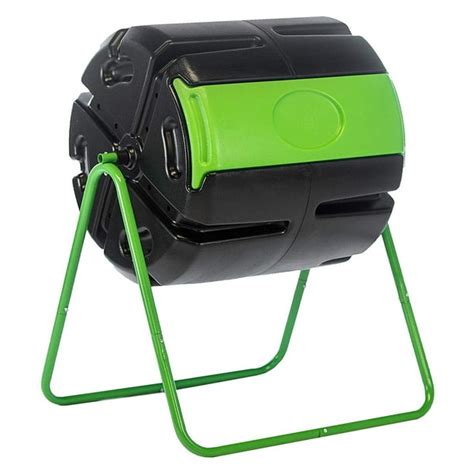 Fcmp Outdoor Hotfrog Roto 37 Gal Plastic Rotating Tumbling Composter