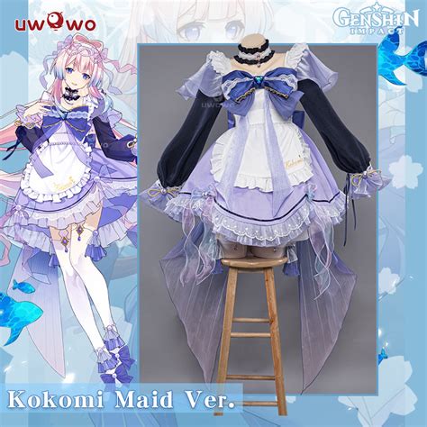 Exclusive Uwowo Genshin Impact Fanart Kokomi Maid Ver Cosplay Costume Uwowo Cosplay