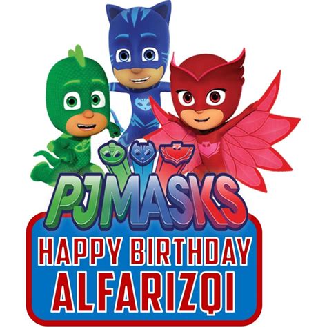 Cake Topper Pj Masks Hobbies And Toys Stationery And Craft Occasions