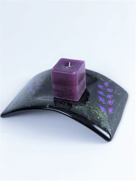 Purple Glass Single Candle Holder Scanlon Gallery And Custom Framing
