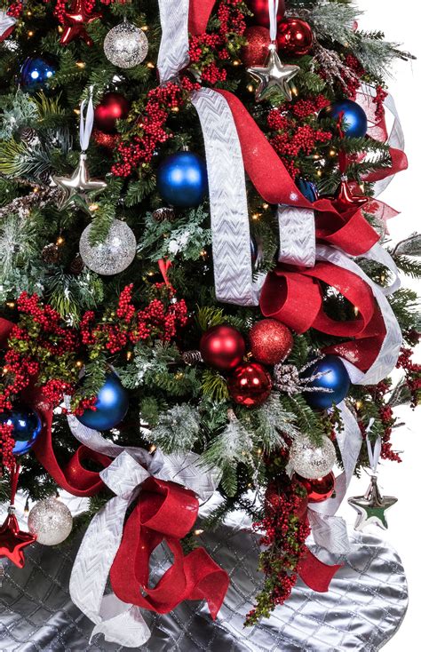 Our live wallpaper is completely free for users. Stunning Red, White and Blue Patriotic Christmas tree ...