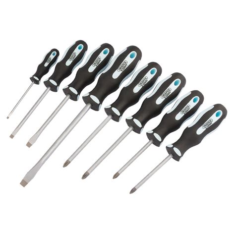 Draper 63589 Soft Grip Screwdriver Set 8 Piece Toolstop