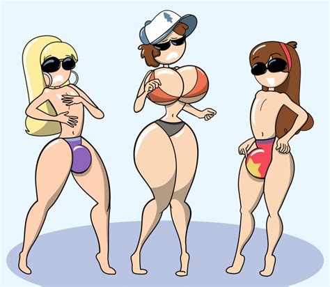 Rule 34 Artist Request Ass Expansion Bikini Breast Expansion Bulge Cleavage Dipper Pines