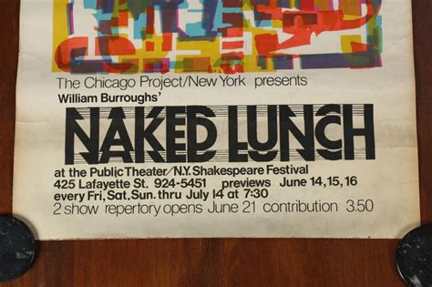 Lot WILLIAM BURROUGHS NAKED LUNCH POSTER