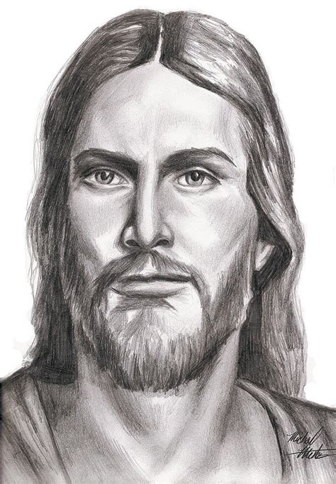Jesus Christ Drawing By Michael Mestas