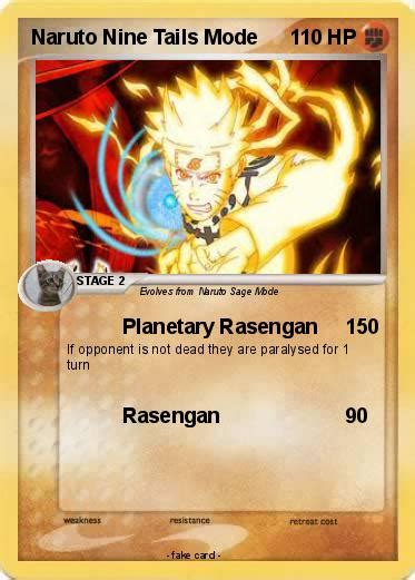 Pokémon Naruto Nine Tails Mode 1 1 Planetary Rasengan My Pokemon Card