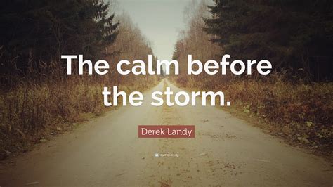 Derek Landy Quote “the Calm Before The Storm”