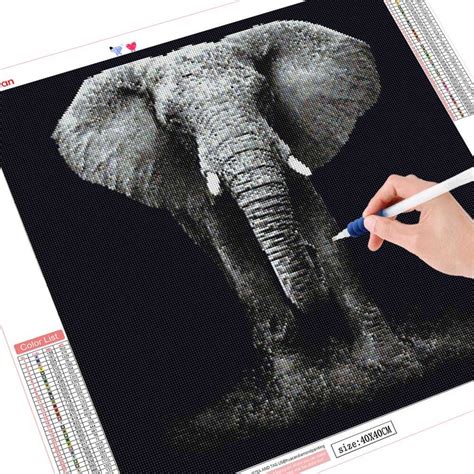 3d Elephant Art Diamond Painting Kits