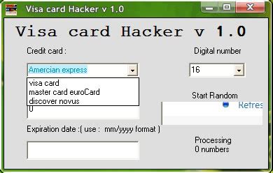 Over 200 empty credit card numbers with cvv, security code and expiration date. Download free Visa Card Numbers Hacked software ...