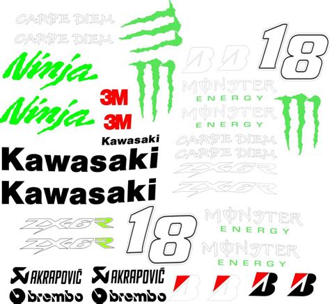 Kawasaki Zx 6r Logos Decals Stickers And Graphics Mxgone Best