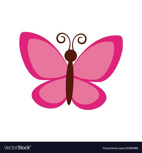 Pink Butterfly Icon Royalty Free Vector Image Vectorstock