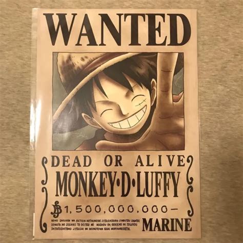ONE PIECE WANTED POSTER Monkey D Luffy OFFICIAL MUGIWARA STORE LIMITED