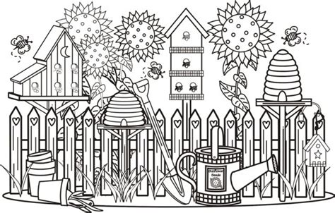 Flower coloring pages make great templates for wedding coloring books and shower favors as well as craft patterns for embroidery, fabric painting. Pleasant view of some attractive Gardens 17 Gardens ...