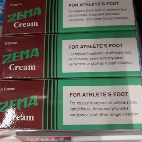 5g X 3 Zema Cream For Athletes Foot Antifungal Treatment