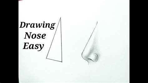 How To Draw A Nose Easy Drawing Nose Step By Step Tutorial For