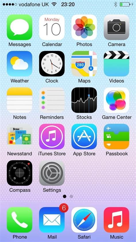 Iphone 5s Original Home Screen