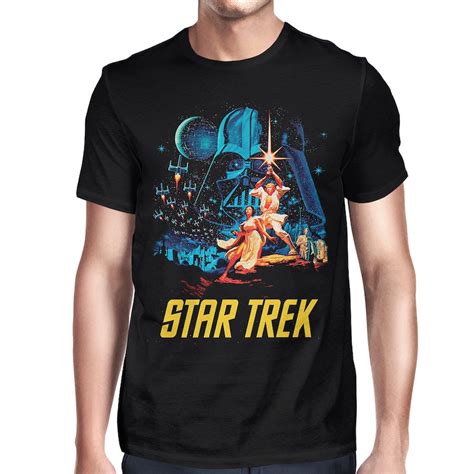 Star Wars X Star Trek T Shirt 100 Cotton Tee Mens Etsy