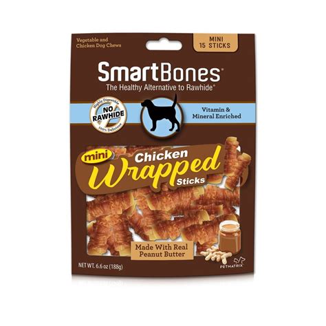 Smartbones Mini Chicken Wrapped Sticks For Dogs Rawhide Free 15 Count