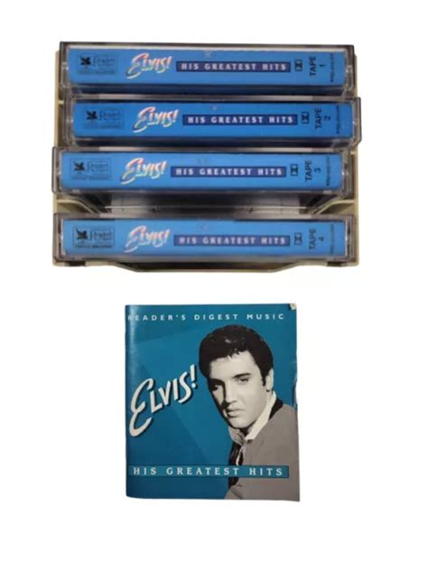readers digest music elvis his greatest hits set 4 cassette tapes with play list 14 99 picclick