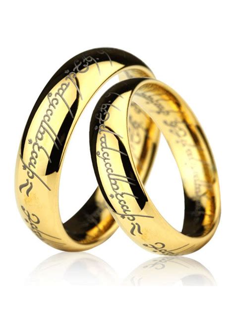 Lord Of The Rings Tungsten Wedding Bands Set Lotr Wedding Ring