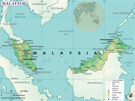 Malaysia Map Answers