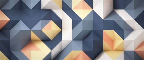 Download 3440x1440 Low Poly Triangles Colorful Wallpapers