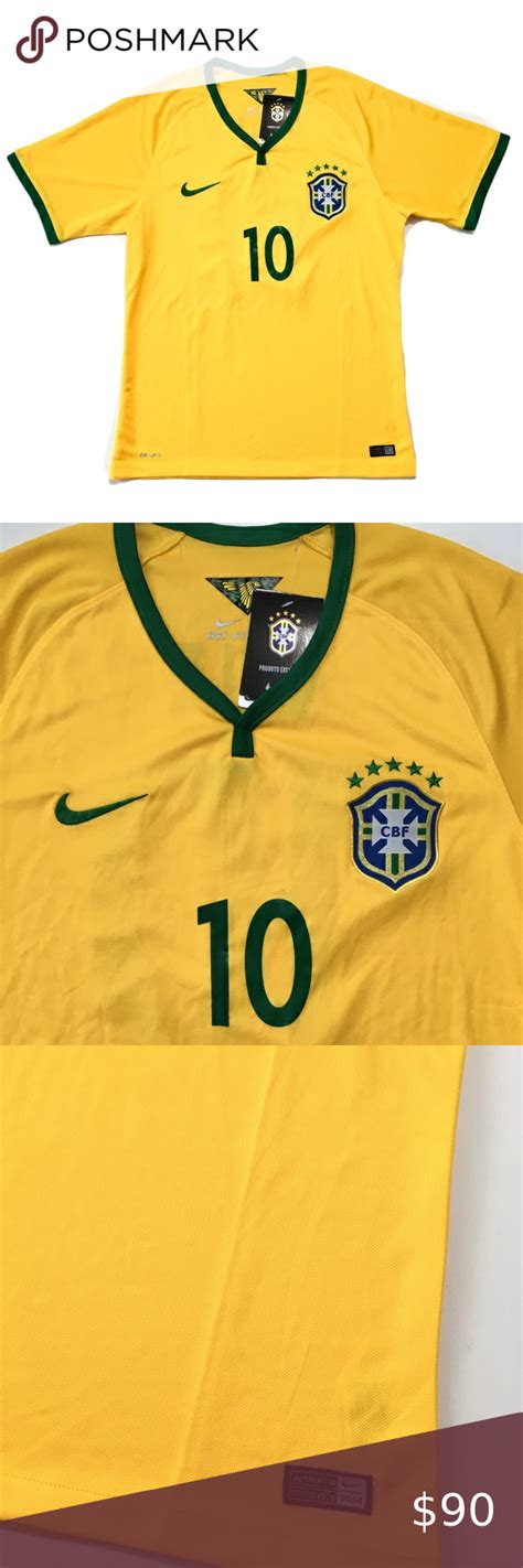 Nike Pele Brazil Authentic Home Jersey Men T Shirt Shirts T Shirt