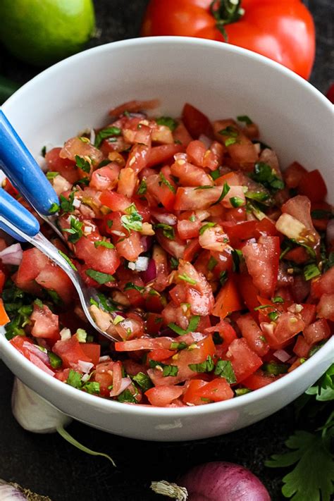 Fresh Tomato Salsa Pico De Gallo Recipe Happy Kitchen