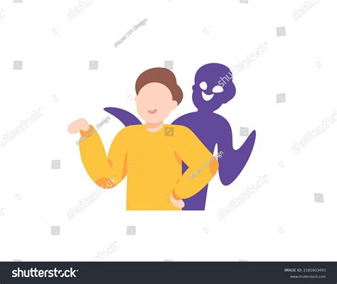 Dark Side Evil Traits Thoughts Having Stock Vector Royalty Free